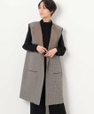 【SALE／64%OFF】K.T KIYOKO TAKASE 【リバーシブル】無地*ハウンドトゥースダブルフェイス ロングジレ コムサ トップス ベスト・ジレ【送料無料】