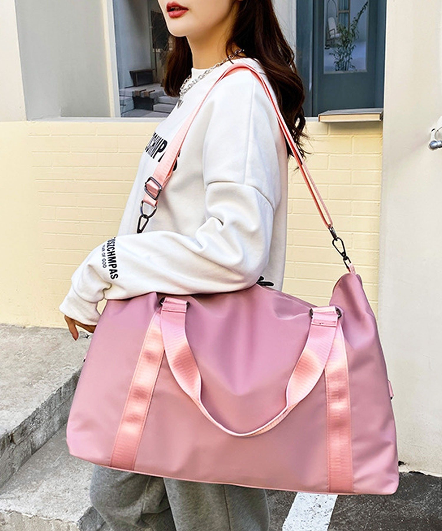 florist 2WAY/撥水/大容量/スマートシンプルボストンバッグ/ショルダーバッグ フローリスト バッグ ボストンバッグ ブラック グレー ネイビー ピンク【送料無料】のサムネイル