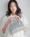 【SALE/50%OFF】LOWRYS FARM エンボスボストンBAG ローリーズファーム バッグ ハンドバッグ シルバー グリーン ブラック イエロー