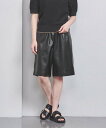【SALE/50%OFF】UNITED ARROWS レザーライク ショートパンツ ユナイテッドアローズ アウトレット パンツ その他のパンツ ブラック【送料無料】