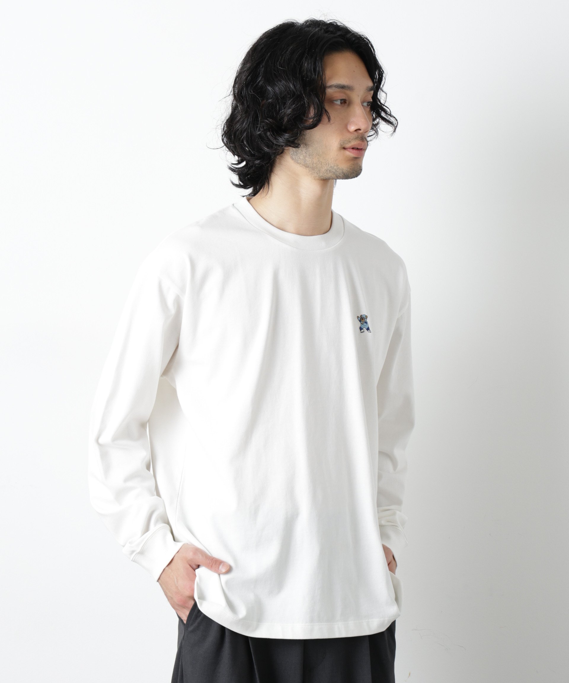 NANO universe ナノベアTシャツ 長袖 スピードスケート ナノユニバース トップス カットソー・Tシャツ