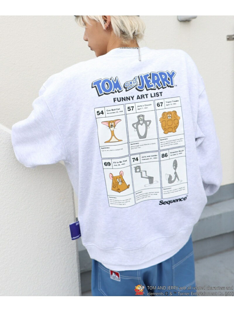 B ONE SOUL Sequence / トムとジェリー / TOM and JERRY FUNNY CREW NECK SWEAT / ファニー クルーネック スウェット ナバル トップス スウェット・トレーナー ブルー グリーン ホワイト【送料無料】のサムネイル