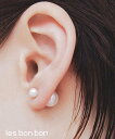 les bon bon les bon bon/pearl pierce & catch sing K10 10K 淡水パール ジュエリー ギフト ルボンボン 日本製 MADE IN JAPAN BOB368 セットアップセブン アクセサリー・腕時計 ピアス ホワイト【送料無料】