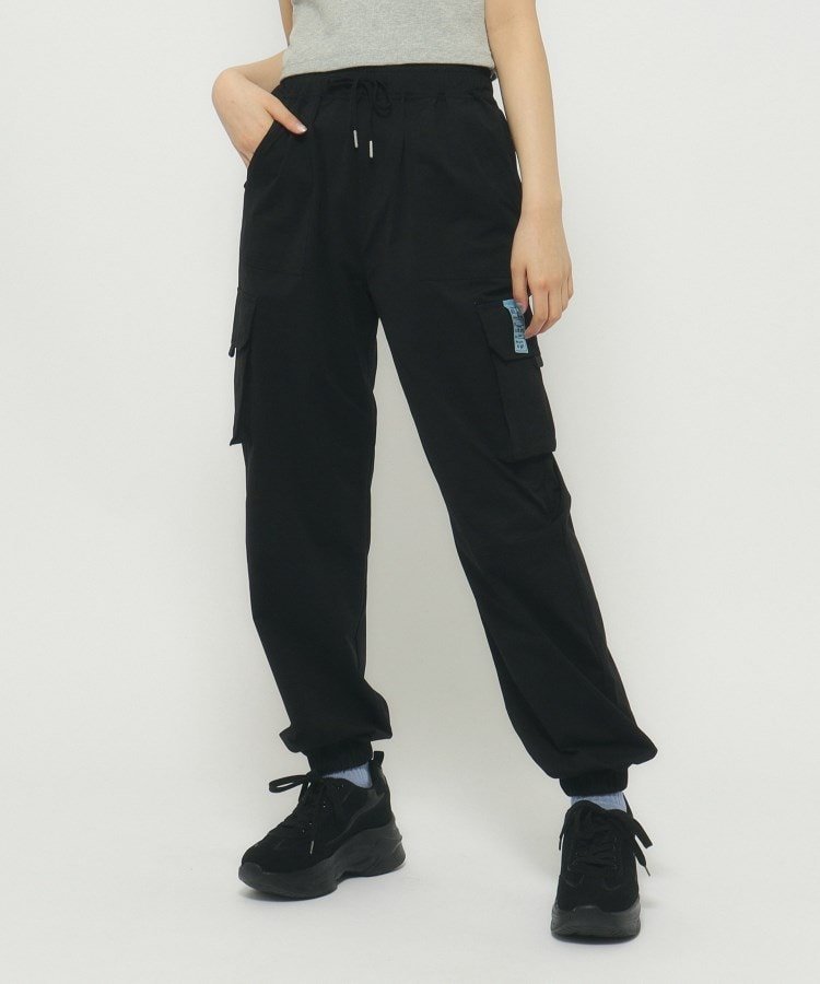 【SALE／33%OFF】PINK-latte 【接触冷感機能付き】ベーシックカーゴパンツ ピンク ラテ パンツ その他のパンツ ブラック カーキのサムネイル