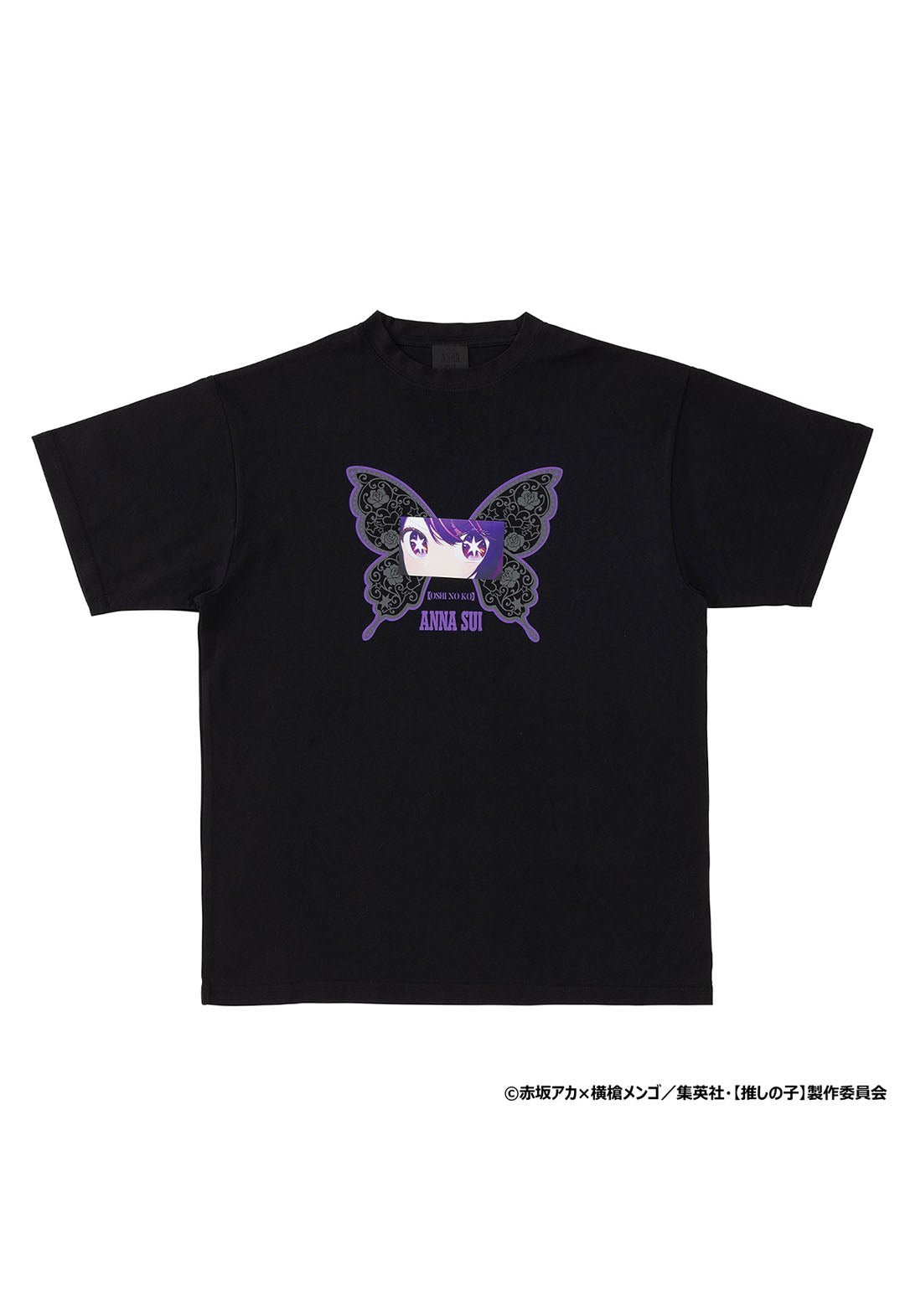 ANNA SUI 《2次予約商品》【推しの子】*ANNA SUI アイの目元Tシャツ アナ スイ トップス カットソー・Tシャツ ブラック【送料無料】