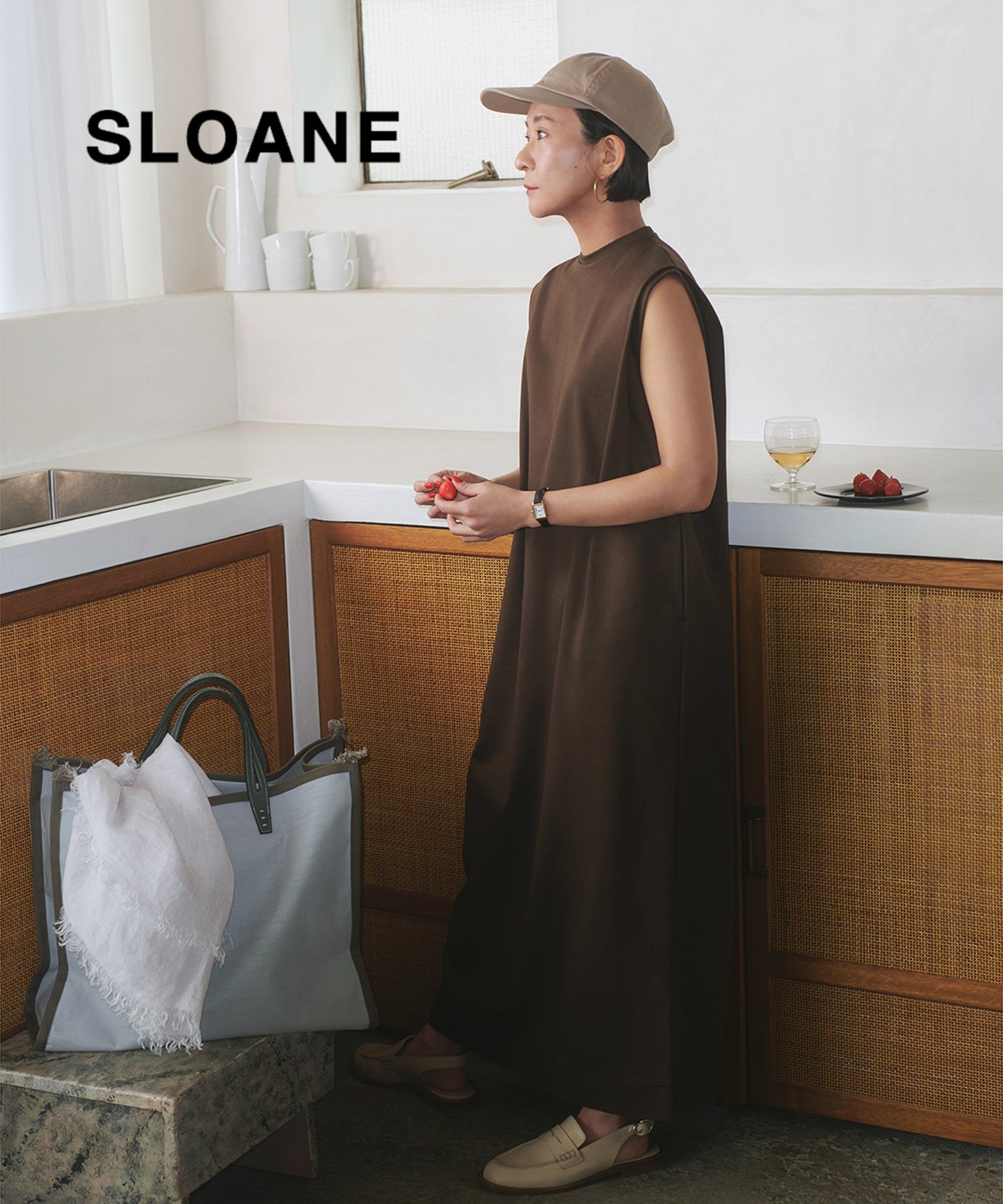 Demi-Luxe BEAMS スタイリスト佐藤佳菜子 SLOANE Demi-Luxe BEAMS / 別注 タックスリーブ ワンピース デミルクス ビームス ワンピース ドレス その他のワンピース ドレス ブラウン ブラック【送料無料】