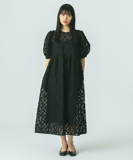 ROSE BUD FLOWER JACQUARD DRESS ローズバッド ワンピース・ドレス ワンピース ネイビー ブラック【送料無料】 ROSE BUD FLOWER JACQUARD DRESS ローズバッド ワンピース・ドレス ワンピース ネイビー ブラック【送料無料】