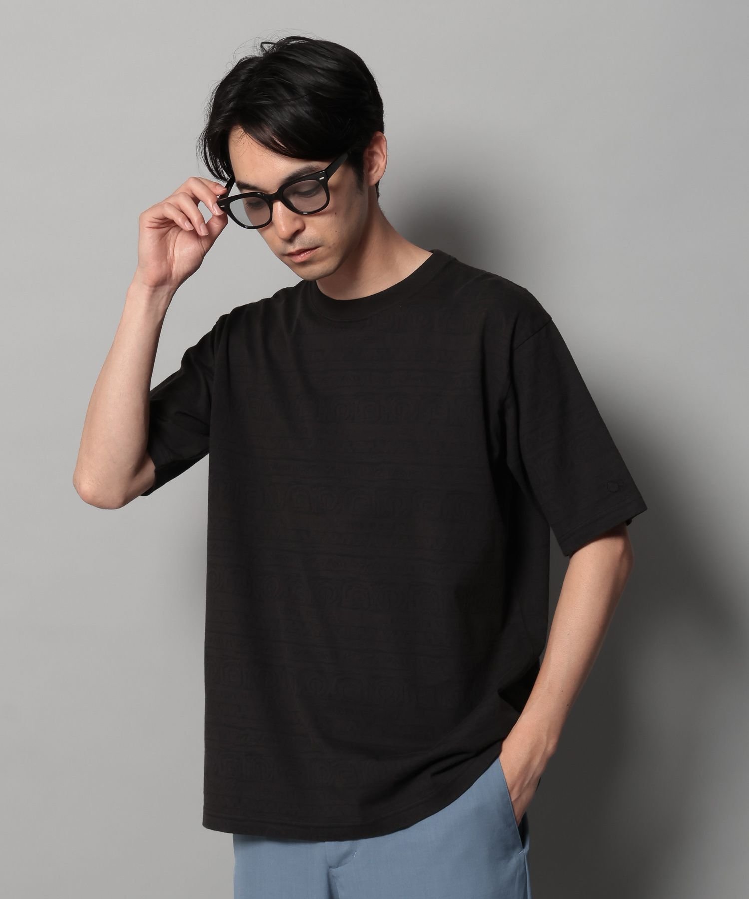 【Ocean Pacific(オーシャンパシフィック)】別注トライバルプリントTシャツ ベイフロー トップス カットソー・Tシャツ ブラック