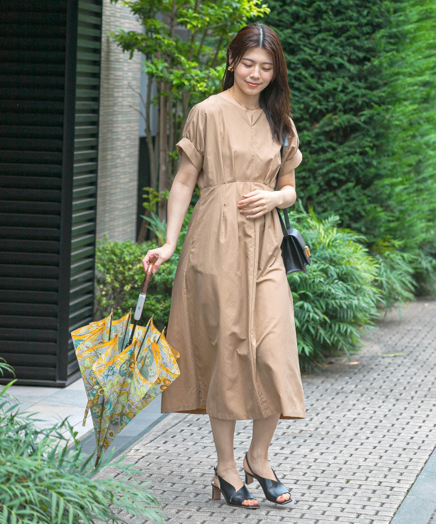 【SALE／50%OFF】URBAN RESEARCH ROSSO F by ROSSO 撥水ウエストマークドルマンワンピース アーバンリサーチロッソ ワンピース・ドレス ワンピース ベージュ ネイビー【送料無料】