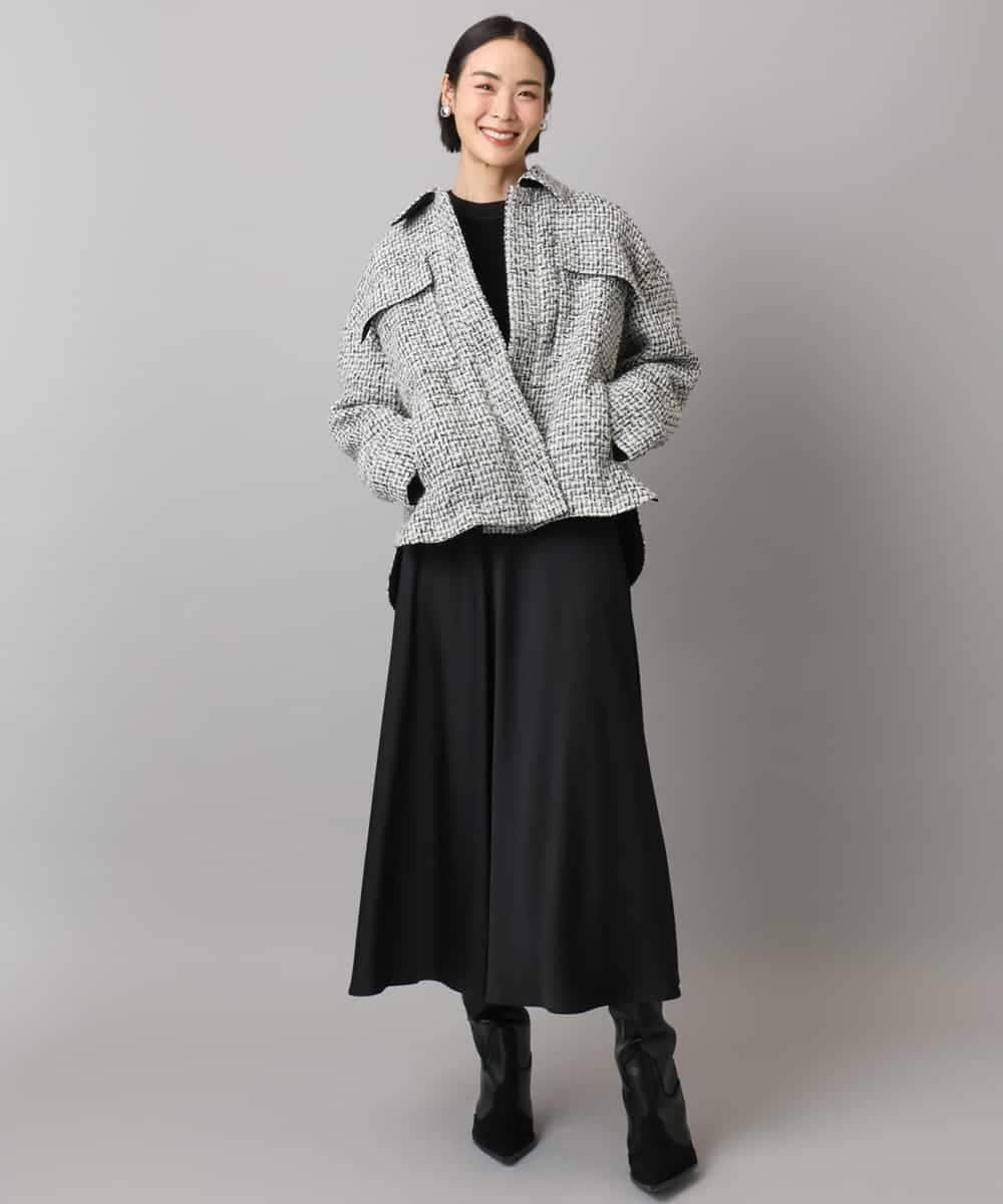 MICHEL KLEIN（小さいサイズ） [小さいサイズ]ファンシーツイードCPOジャケット メゾンドゥサンク ジャケット・アウター その他のジャケット・アウター グレー