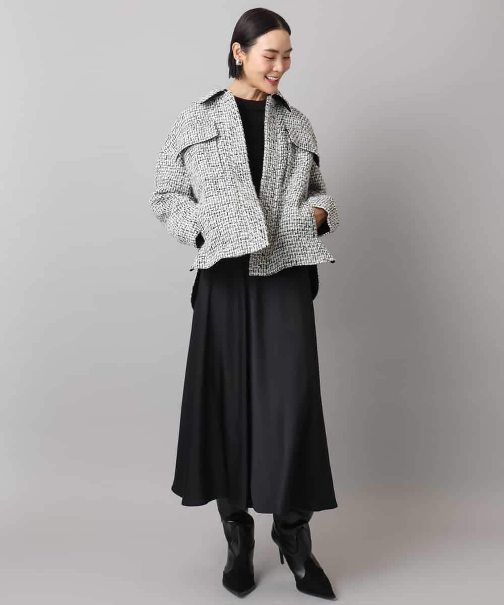 MICHEL KLEIN（小さいサイズ） [小さいサイズ]ファンシーツイードCPOジャケット メゾンドゥサンク ジャケット・アウター その他のジャケット・アウター グレー