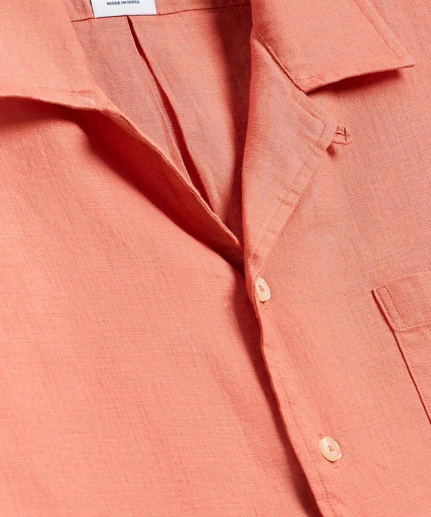 アイリッシュリネン ソリッド ショートスリーブキャンプシャツ Regular Fit ブルックス ブラザーズ トップス シャツ・ブラウス