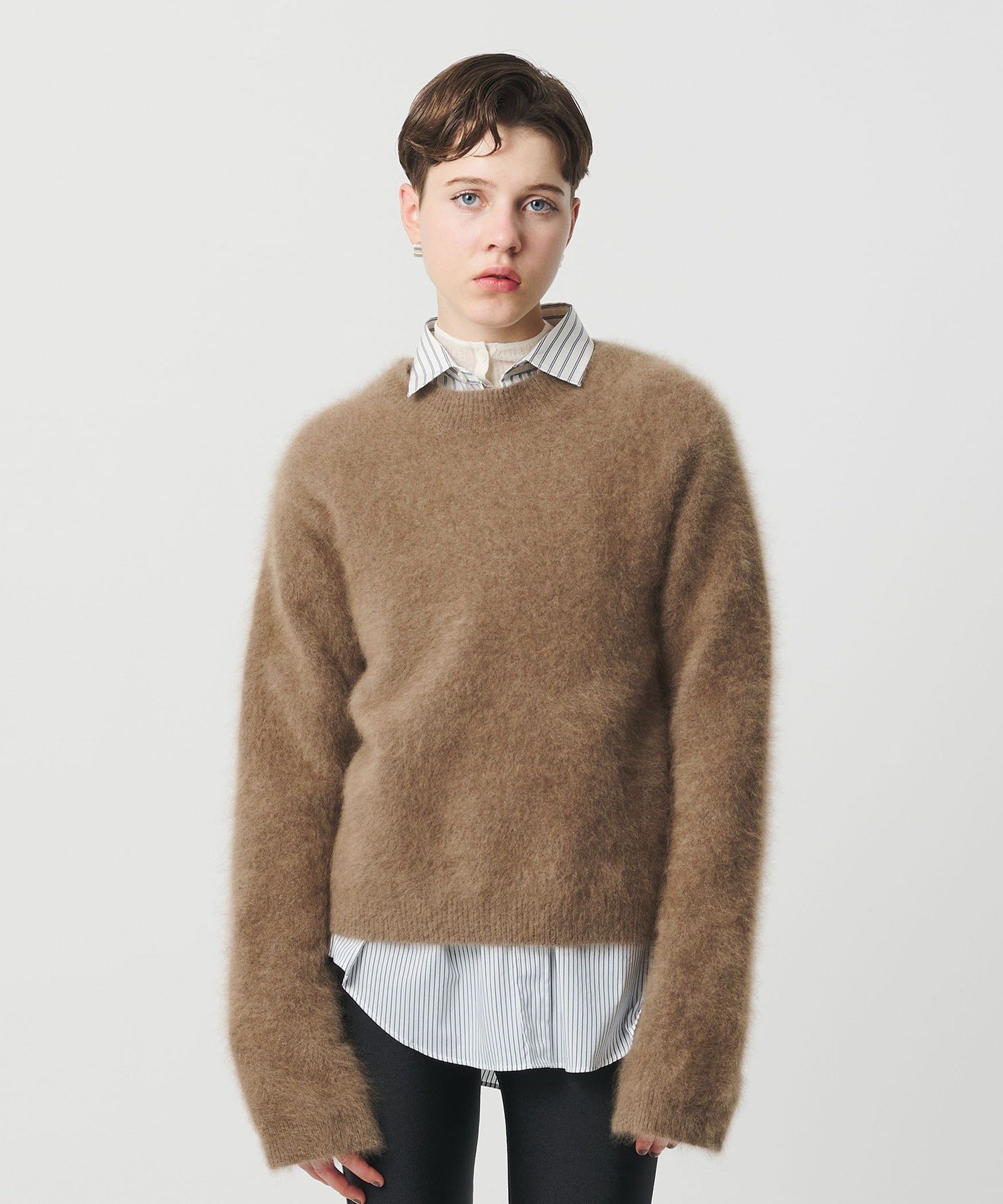 【SALE／30%OFF】BEAUTY&YOUTH UNITED ARROWS ＜H＞チャイニーズラクーン ニット ユナイテッドアローズ アウトレット トップス ニット グレー ネイビー ベージュ【送料無料】