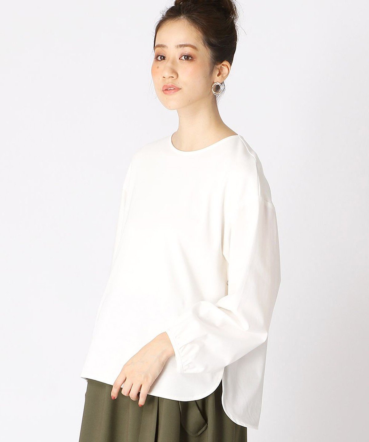 【SALE／30%OFF】COMME CA BLANC D'OEUF [マタニティ]異素材ミックス ブラウス コムサ・ブロンドオフ マタニティー/ベビー マタニティウェア ブラック ホワイト【送料無料】