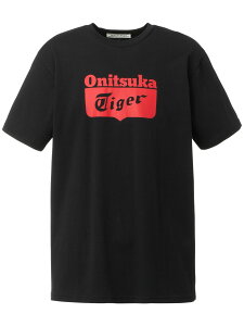 Onitsuka Tiger (U)ڸåסLOGO TEE ˥ĥ ȥåץ åȥT ֥å ۥ磻ȡ̵