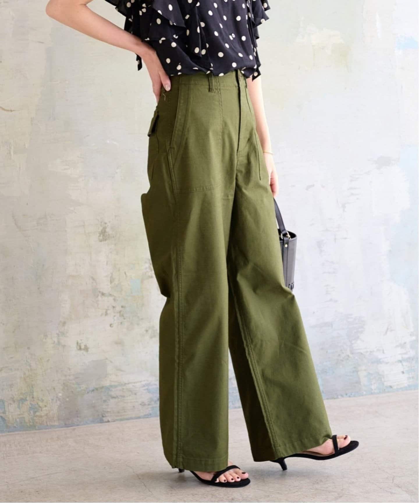 JOURNAL STANDARD relume 《追加2》ワイドベイカーパンツ ジャーナル スタンダード レリューム パンツ カーゴパンツ カーキ ホワイト ネイビー【送料無料】のサムネイル