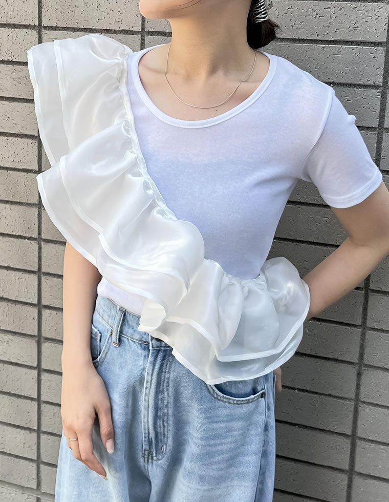 【SALE／45%OFF】Re:EDIT ラメオーガンジーサッシュ リエディ 福袋・ギフト・その他 その他 グレー ホワイト ブラック stylife-14906995 Rakuten Fashion サンプル画像2