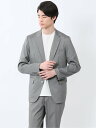 【SALE/20%OFF】TAKA-Q クロスストレッチ スリムフィット 2ボタンジャケット ライトグレー(セットアップ可能) 【25SS】 メンズ セットアッ...