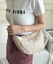 【SALE/50%OFF】florist 2WAY/フラワーアレンジカゴ編みショルダーバッグ フローリスト バッグ ショルダーバッグ ホワイト