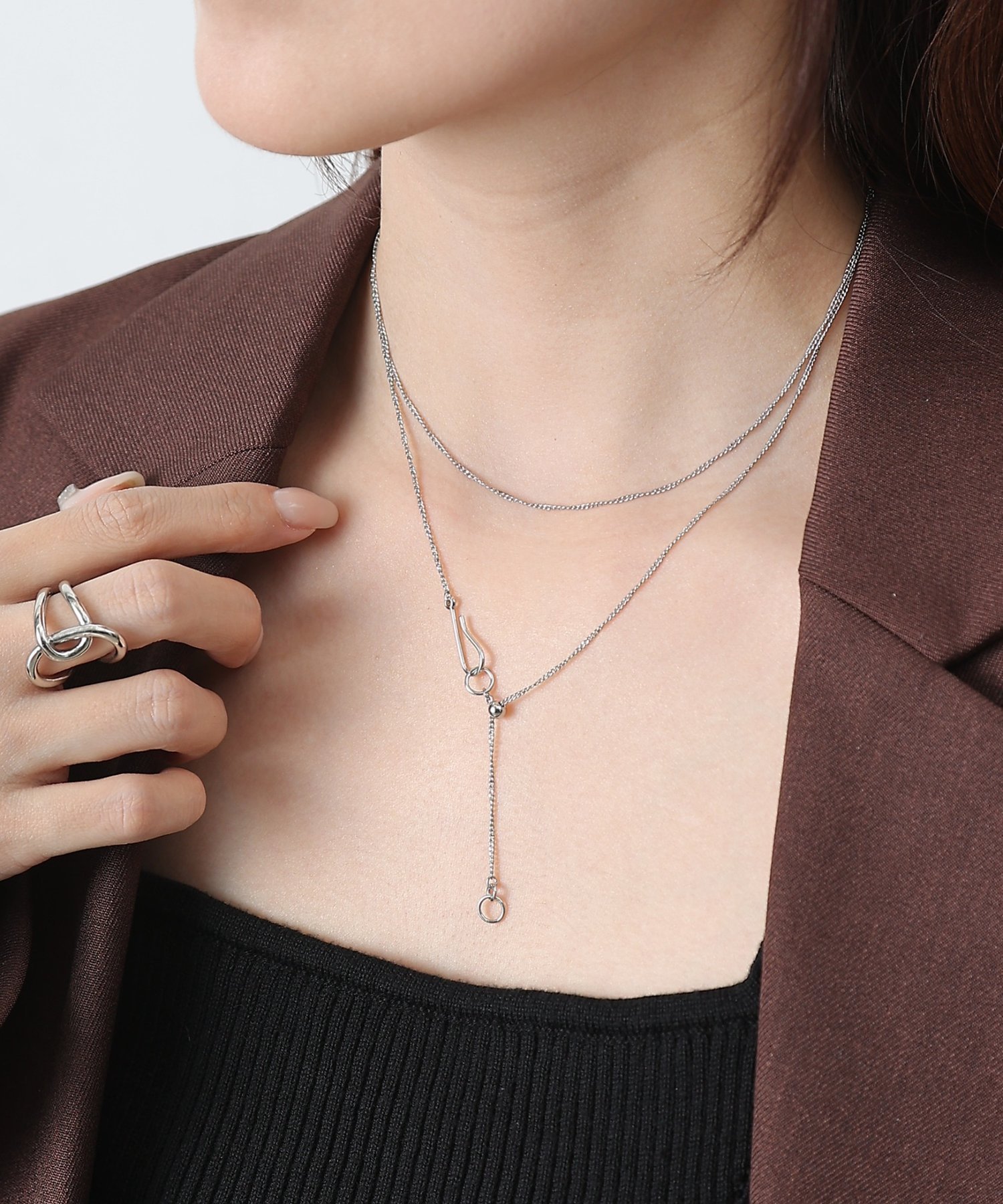 COLONY 2139 チェーンロングネックレス コロニー トゥーワンスリーナイン アクセサリー・腕時計 ネックレス シルバー ゴールド