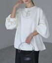 【SALE/38%OFF】mitis mitis/(W)ぽわん袖ダンボールプルオーバー リラクロ トップス スウェット・トレーナー ブラック グリーン ブルー ...