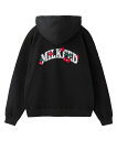 MILKFED. CHERRY COLLEGE LG ZI ミルクフェド トップス パーカー・フーディー グレー ブラック ブルー【送料無料】
