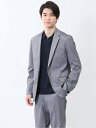 【SALE/20%OFF】TAKA-Q クロスストレッチ スリムフィット 2ボタンジャケット 青(セットアップ可能) 【25SS】 メンズ セットアップ ジャケ...