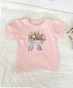 【SALE/30%OFF】aimoha KIDS 【aimoha-KIDS-】フラワープリントTシャツ アイモハ トップス カットソー・Tシャツ イエロー ホワイト ピンク(4)