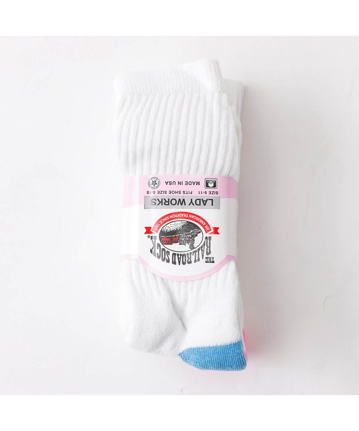 Rouge vif la cle 【THE RAILROAD SOCK/レイルロードソック】3組ソックス/ホワイト ルージュ・ヴィフ ラクレ 靴下・レッグウェア...