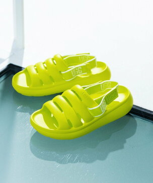 UNITED ARROWS green label relaxing <UGG(アグ)> SPORT YEAH サンダル 26cm-28cm ユナイテッドアローズ グリーンレーベルリラクシング シューズ・靴 サンダル ブラック ホワイト グリーン【送料無料】