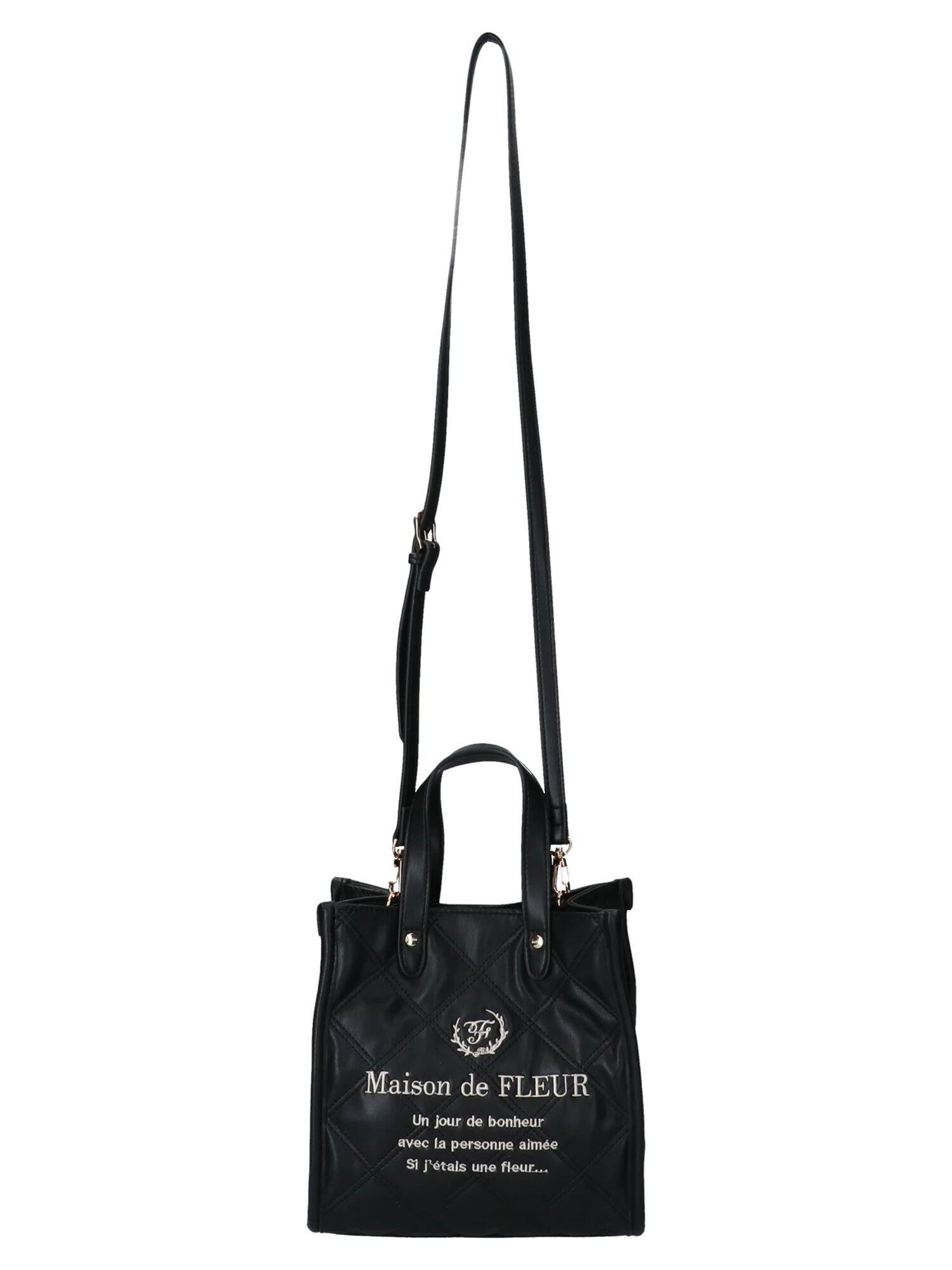 Maison de FLEUR キルティング2Wayショルダーバッグ メゾン ド フルール バッグ その他のバッグ ブラック ピンク【送料無料】のサムネイル