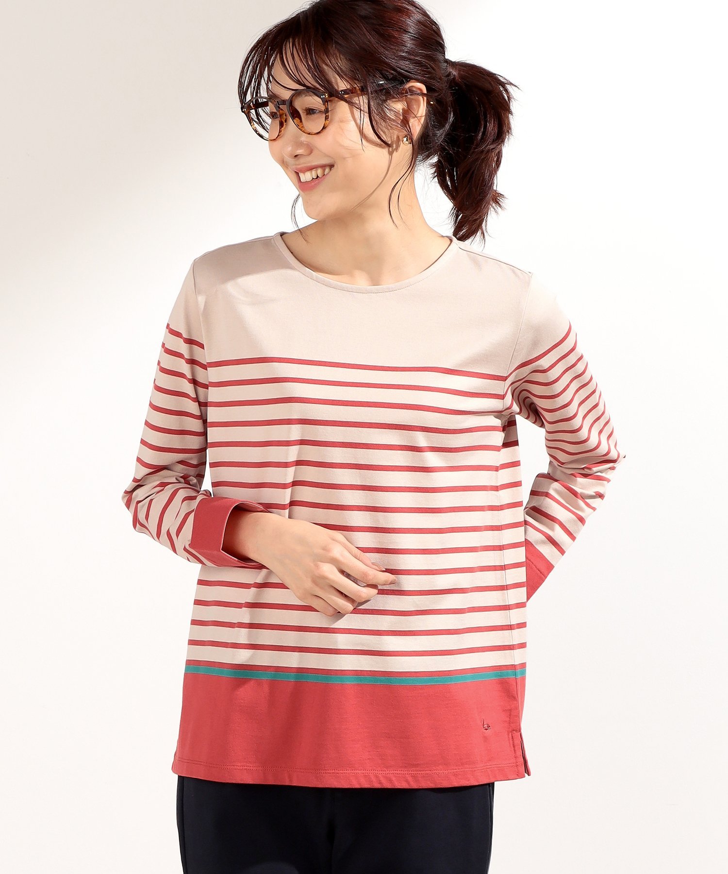 DECOY SINCE 1981 パネルボーダープルオーバー デコイシンス1981 トップス カットソー・Tシャツ オレンジ ブラウン ネイビー【送料無料】のサムネイル