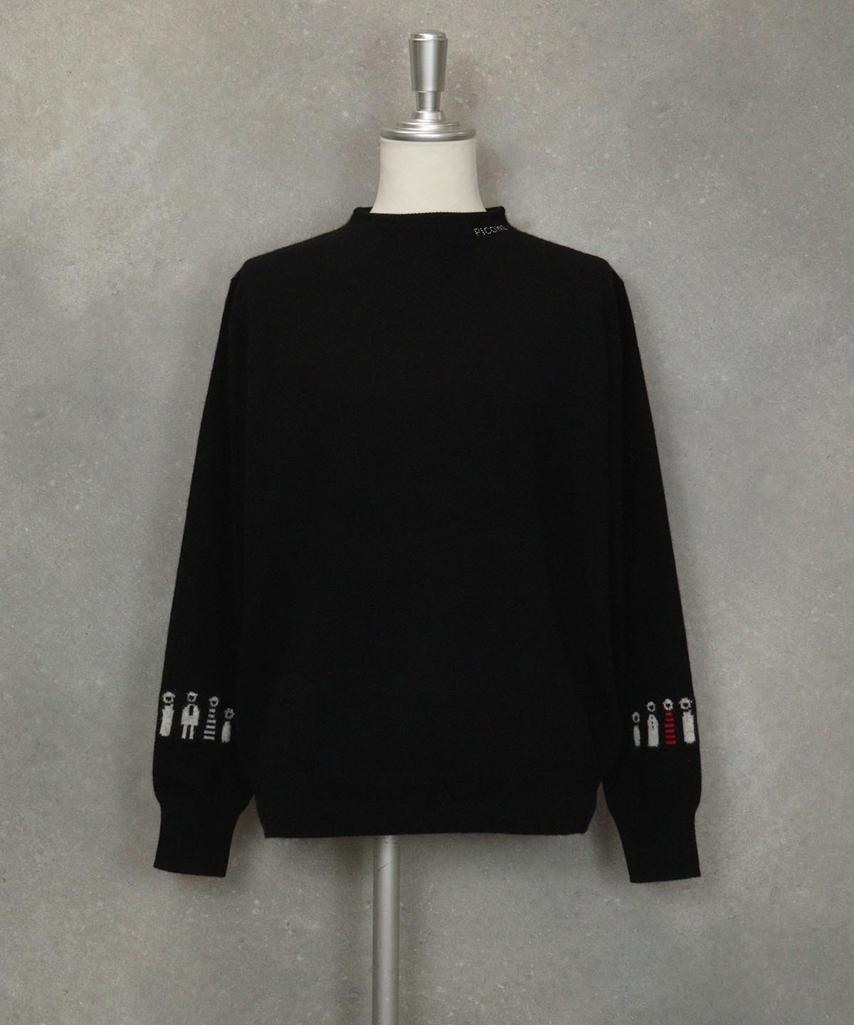 【SALE/20%OFF】STUDIO PICONE カシミヤ100%袖ピコニット スタジオピッコーネ トップス ニット グレー ホワイト ブラック ブルー【送料無料】