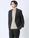m.f.editorial ストレッチ スリムフィット 2ボタンジャケット デニム風黒(セットアップ可能) 【25SS】 メンズ セットアップ ジャケット ビジ...