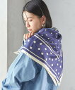 SHIPS WOMEN 【SHIPS別注】manipuri: 50th ANNIV エンブレム スカーフ 88*88 シップス ファッション雑貨 スカーフ・バン...
