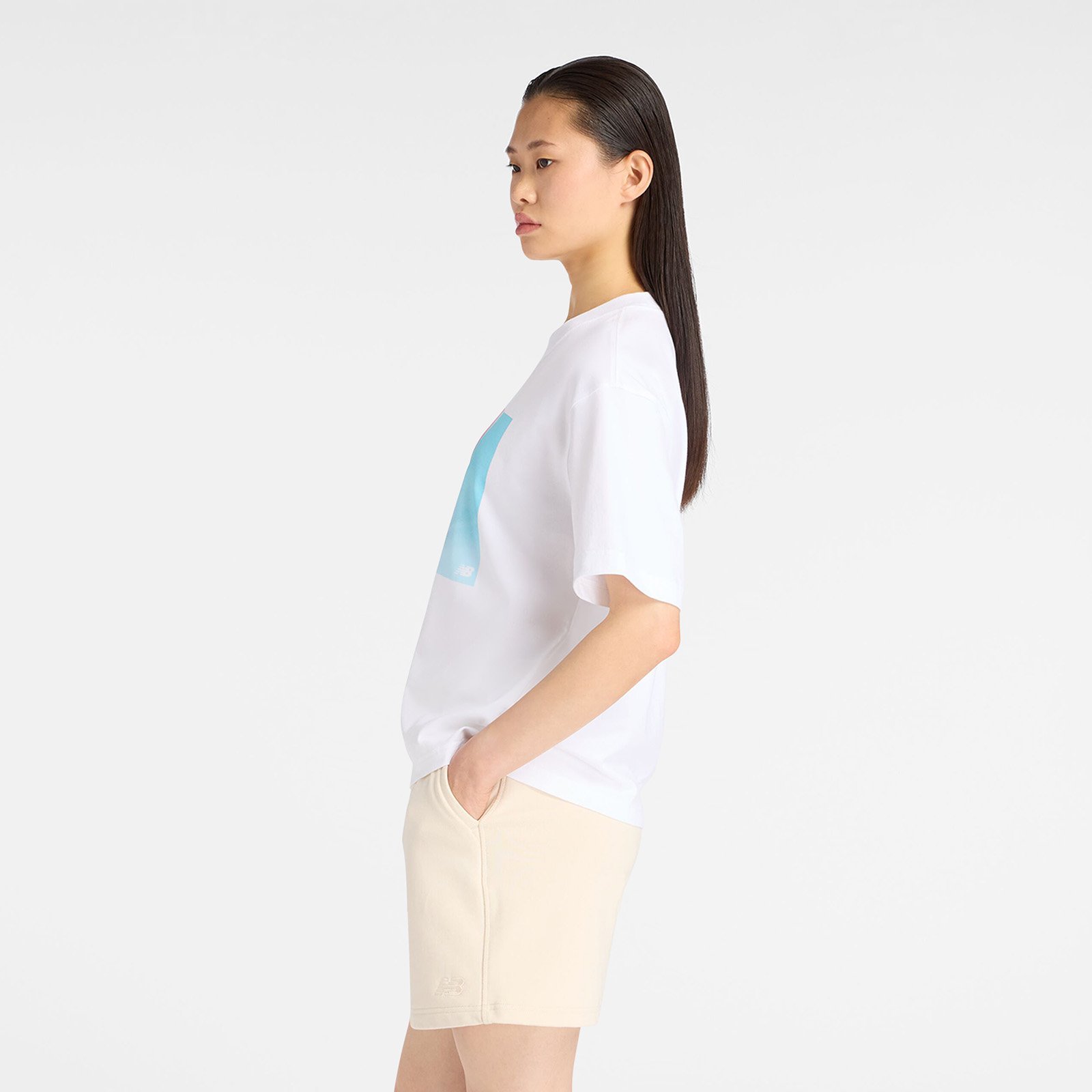 NB GREY フォトTシャツレッド ニューバランス トップス カットソー・Tシャツ