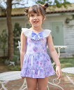 any FAM KIDS 花柄×レース ワンピース水着 エニィファム 水着・スイムグッズ 水着 ピンク パープル【送料無料】(4)