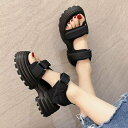 【SALE/36%OFF】maison de LATIR 安定感のある厚底ダブルベルトスポーツサンダル メゾンドラティール シューズ・靴 サンダル ホワイト ブ...