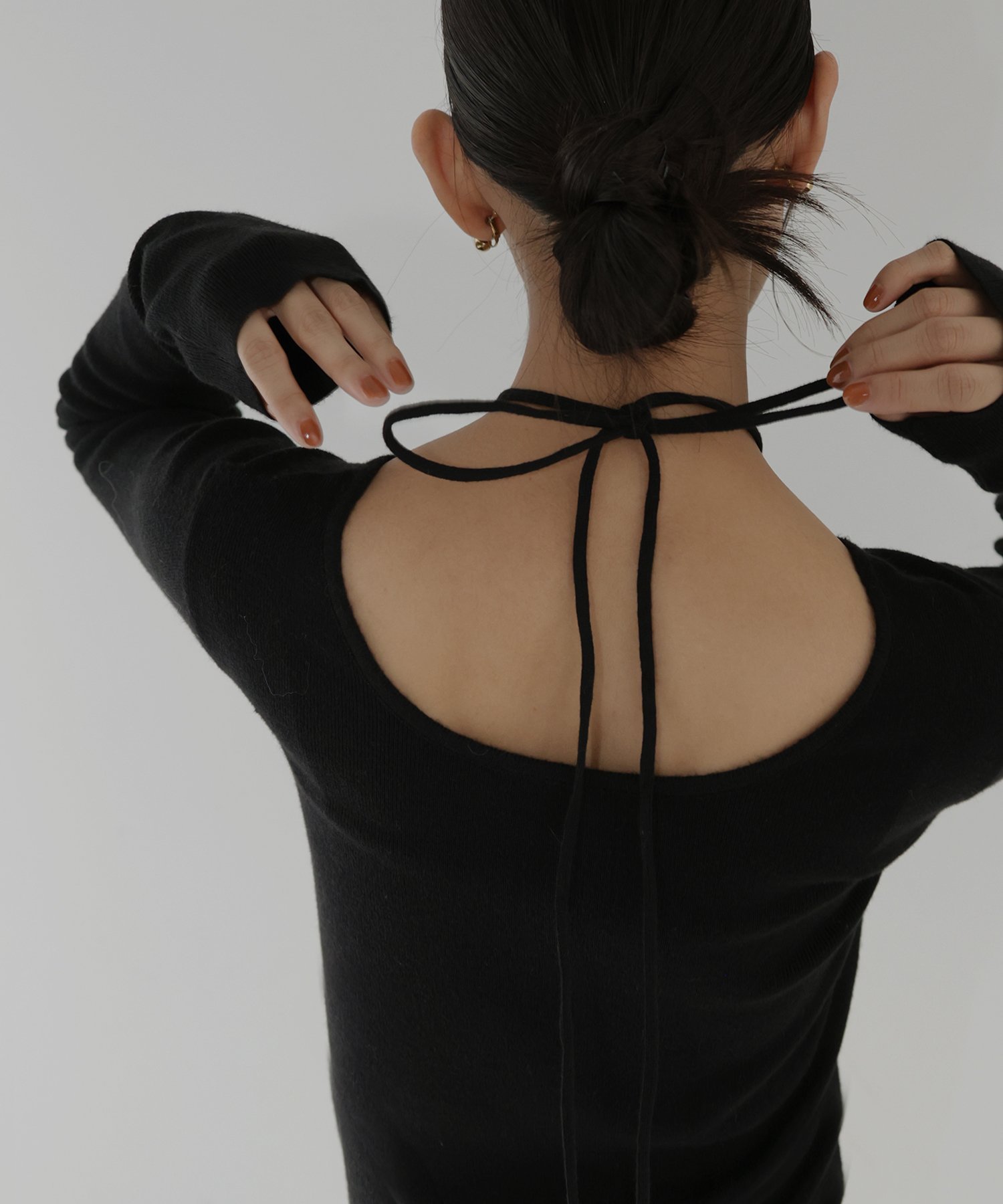 hellam マルチウェイチョーカーニット へラム トップス ニット レッド ホワイト ブラウン ブラック【送料無料】