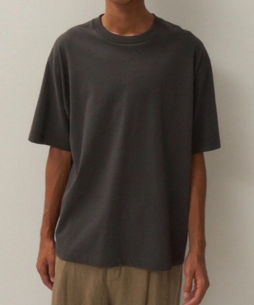 ATON (エイトン)FRESCA PLATE ｜ LOOSE FIT T-SHIRT ビーセカンド トップス カットソー・Tシャツ グレー ホワイト