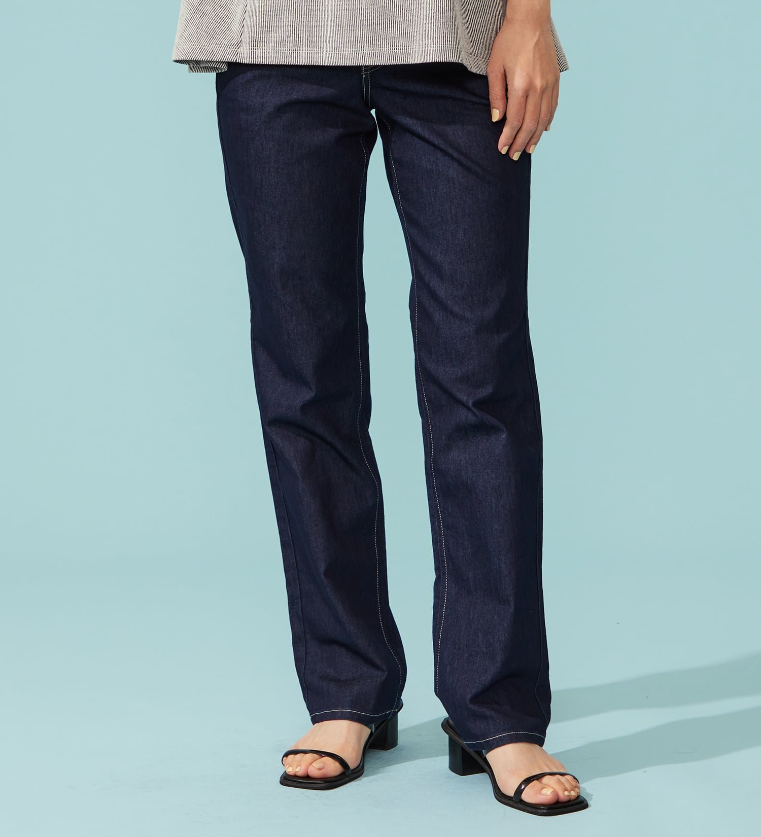 EDWIN EDWIN LADIES インターナショナルベーシック COOL 股上深め 脚まわりゆったりストレートデニムパンツ【涼】 エドウインオンラインモール パンツ ジーンズ・デニムパンツ ブルー ホワイト ベージュ【送料無料】