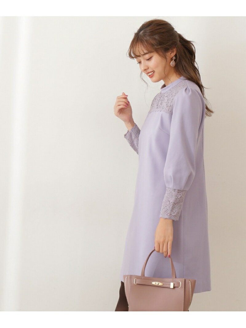 【SALE／60%OFF】PROPORTION BODY DRESSING デコルテレースサックワンピース プロポーションボディドレッシング ワンピース・ドレス その他のワンピース・ドレス パープル ネイビー ベージュ【送料無料】のサムネイル