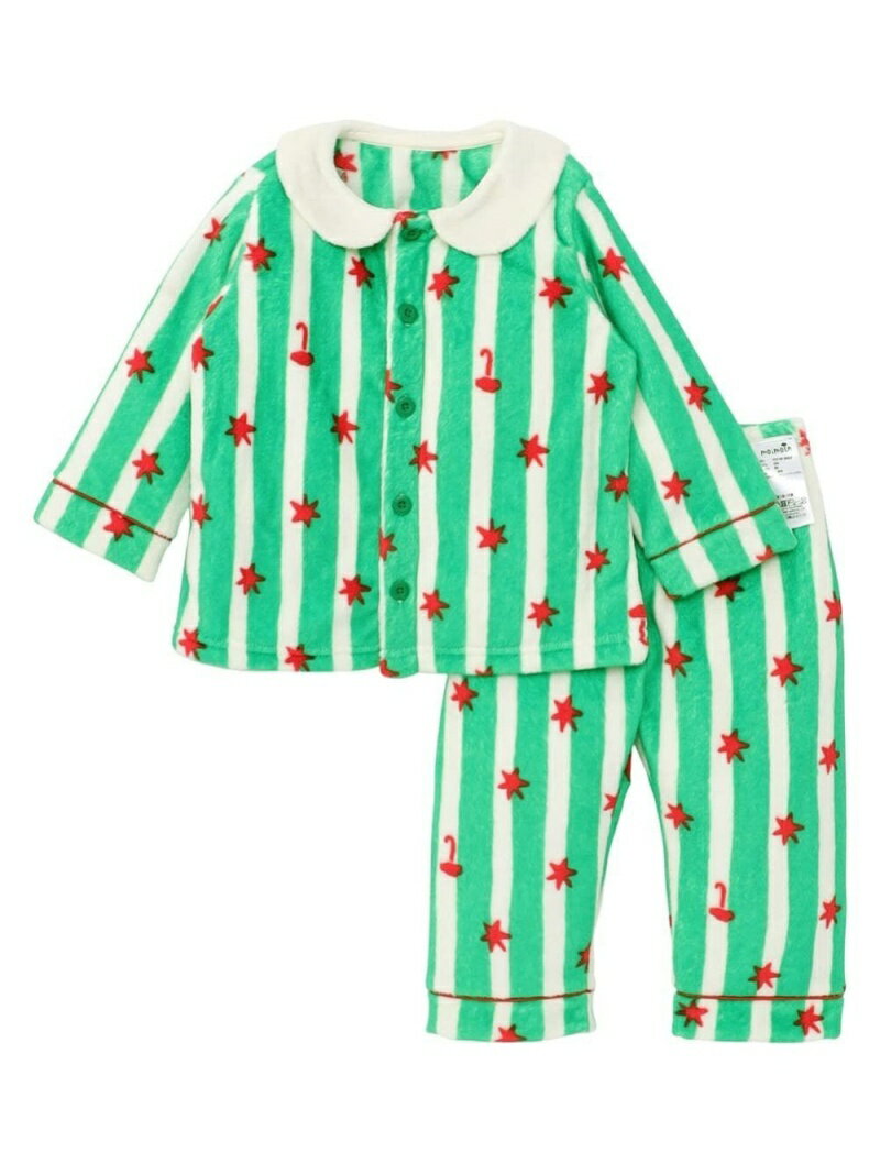 【SALE／50%OFF】moimoln モイモルン/【X'mas】スター柄ボアセットアップ モイモルン トップス その他のトップス グリーン レッドのサムネイル