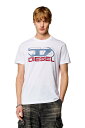 DIESEL メンズ Tシャツ T-DIEGOR-K74 ディーゼル トップス カットソー・Tシャツ ホワイト ブラック【送料無料】