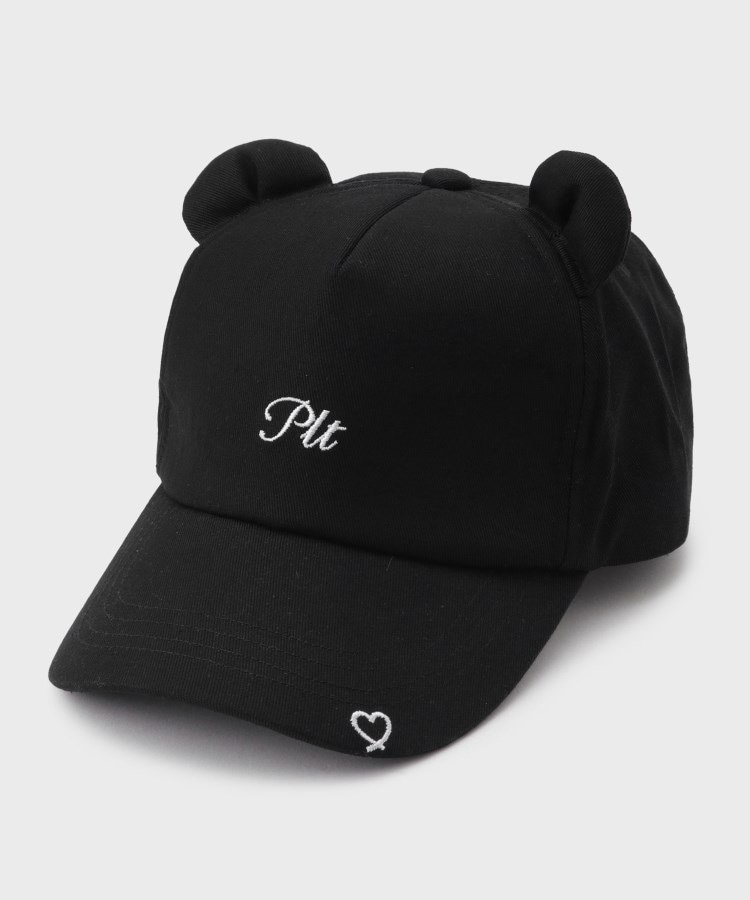 【SALE／10%OFF】PINK-latte クマ耳キャップ ピンク ラテ 帽子 キャップ ブラック ベージュ ブルーのサムネイル