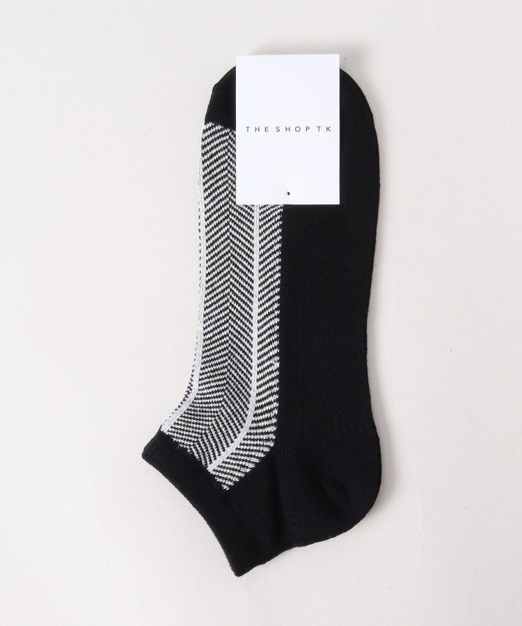 楽天Rakuten FashionTHE SHOP TK ヘリンボンショートSOX ザ ショップ ティーケー 靴下・レッグウェア 靴下 ブラック ネイビー