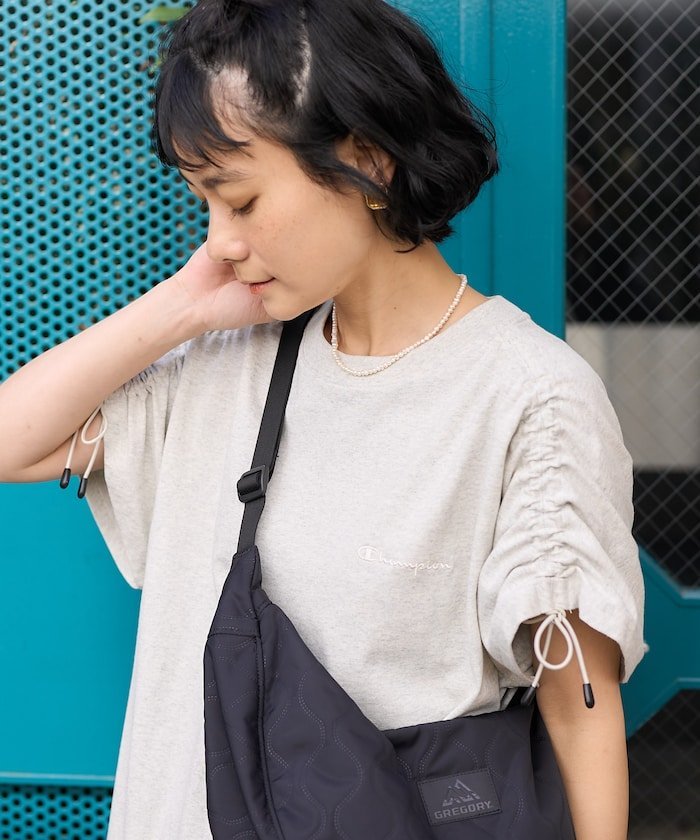 Champion 別注 CODE SLEEVE ONE PIECE フリークスストア ワンピース・ドレス ワンピース グレー ブラック ブルー【送料無料】のサムネイル