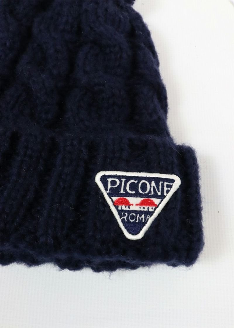 【SALE／20%OFF】CASA PICONE ニットキャップ カーサ ピッコーネ 帽子 ニット帽・ビーニー ブルー ホワイト【送料無料】