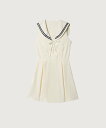 LA POMME petit Sailor Collar Waisted One Piece ラポミ・プチ ワンピース・ドレス ワンピース ネイビー【送料無料】