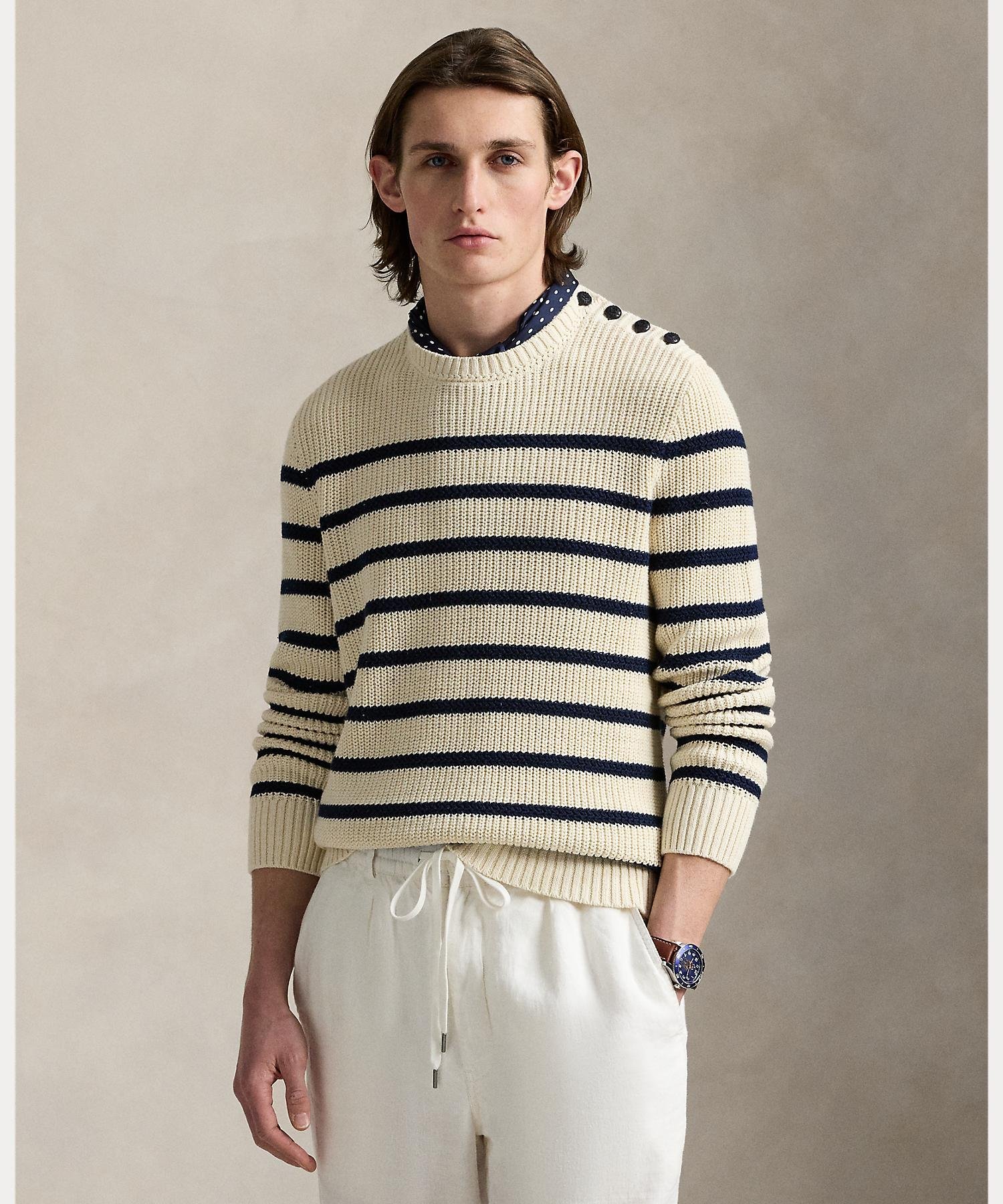 ★Polo Ralph Lauren★ 大人の方も ストライプロゴセーター 楽天市場】ラルフローレン セーター(柄ストライプ)(メンズ